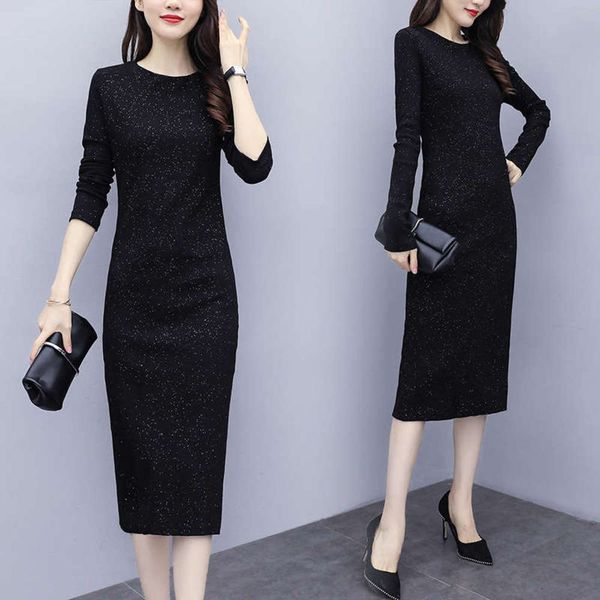 increase large women's fat mm fattening fashion slim look gilt 2020 autumn / winter bottom dress medium length, Black;gray
increase large women's fat mm fattening fashion slim look gilt 2020 autumn / winter bottom dress medium length, Black;gray