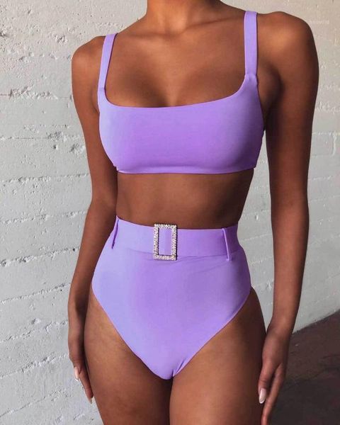 bikinis set high waist bikini solid purple leg rhinestone belt swimsuit beach bathing suit push up padded two piece swimwear biquini1
bikinis set high waist bikini solid purple leg rhinestone belt swimsuit beach bathing suit push up padded two piece swimwear biquini1
