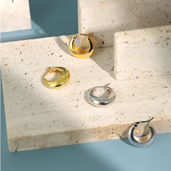hoop & huggie hoops earring for women 925 sterling silver earrings round minimalist small gold earings pendientes plateados fine jewelry, Golden;silver
hoop & huggie hoops earring for women 925 sterling silver earrings round minimalist small gold earings pendientes plateados fine jewelry, Golden;silver