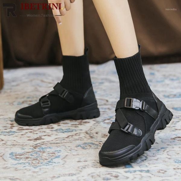 boots ribetrini brand women buckle ankle shoes stretch wegdes platform casual designer winter boots1, Black
boots ribetrini brand women buckle ankle shoes stretch wegdes platform casual designer winter boots1, Black