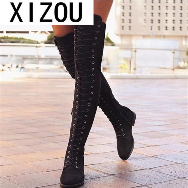 2020 зимние женские сапоги мода sexy lace up over knee сапоги женщина замша длинные zipper теплый короткие плюшевые botas mujer, Black
2020 зимние женские сапоги мода sexy lace up over knee сапоги женщина замша длинные zipper теплый короткие плюшевые botas mujer, Black