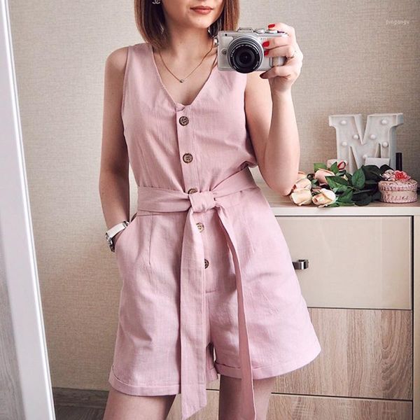 solid color women casual summer romper 2020 off shoulder belt pocket single breasted elegant playsuit1, Black;white
solid color women casual summer romper 2020 off shoulder belt pocket single breasted elegant playsuit1, Black;white