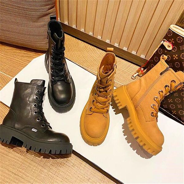 new style leather ladies autumn and winter retro single boots black yellow thick-soled short boots women mid-tube
new style leather ladies autumn and winter retro single boots black yellow thick-soled short boots women mid-tube