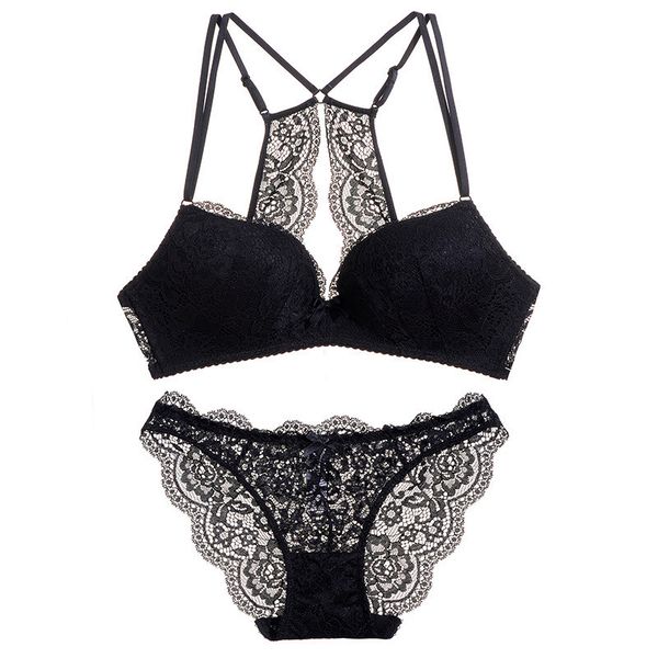french set beautiful back no steel ring deep v small chest gather up underwear bra lace, Red;black
french set beautiful back no steel ring deep v small chest gather up underwear bra lace, Red;black