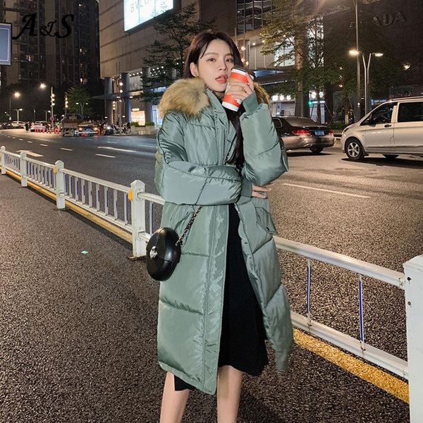anbenser 2021 women korean winter parkas coats thicken women's long padded jacket with fur hooded cotton bread jackets plus size, Black
anbenser 2021 women korean winter parkas coats thicken women's long padded jacket with fur hooded cotton bread jackets plus size, Black