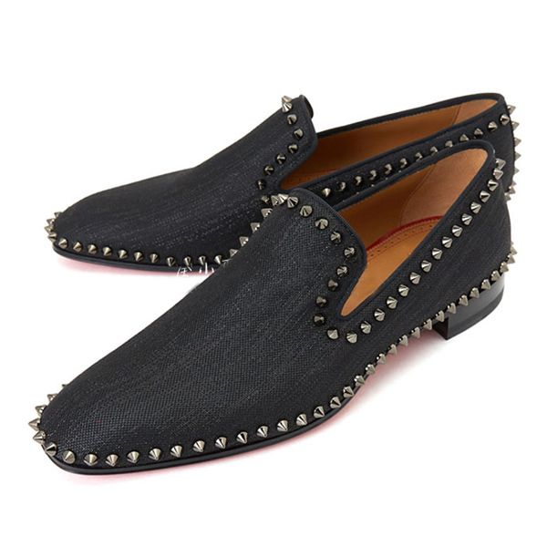rs men's red bottom leather luxurys flat soled red soles dress loafers casual shoes fashion party couple dress shoes with box, Black
rs men's red bottom leather luxurys flat soled red soles dress loafers casual shoes fashion party couple dress shoes with box, Black