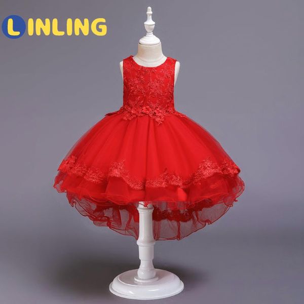 linling new fashion girls 4-9t cute lace cake dress kids sleeveless floral mesh wedding dresses children clothing p481, Red;yellow
linling new fashion girls 4-9t cute lace cake dress kids sleeveless floral mesh wedding dresses children clothing p481, Red;yellow