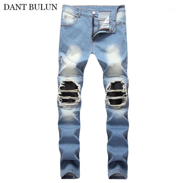 men stretch skinny jeans male designer elastic pants ripped hole with pleaed patch trousers high street denim jeans men hip hop1, Blue
men stretch skinny jeans male designer elastic pants ripped hole with pleaed patch trousers high street denim jeans men hip hop1, Blue