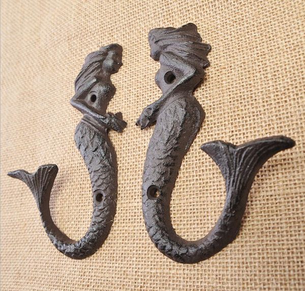 mermaid iron hook american country cast creative retro wall decoration key coat rails
mermaid iron hook american country cast creative retro wall decoration key coat rails