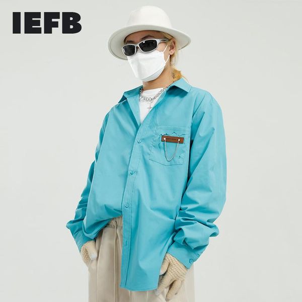 men's casual shirts iefb 2021 solid color me's spring long sleeve korean trend personality chian pin design single breast male 9y5, White;black
men's casual shirts iefb 2021 solid color me's spring long sleeve korean trend personality chian pin design single breast male 9y5, White;black