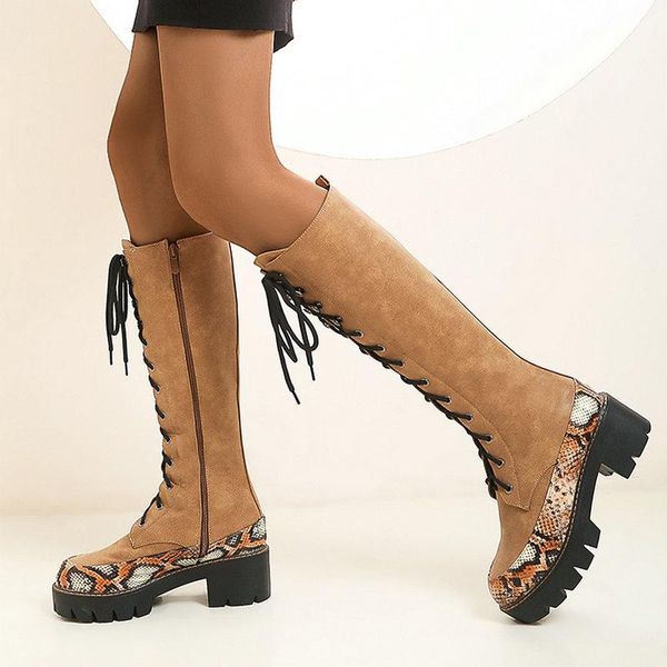 women platform lace up martin boots fashion zipper knee hihg boots ladies round toe sqaure heel autumn winter shoes, Black
women platform lace up martin boots fashion zipper knee hihg boots ladies round toe sqaure heel autumn winter shoes, Black