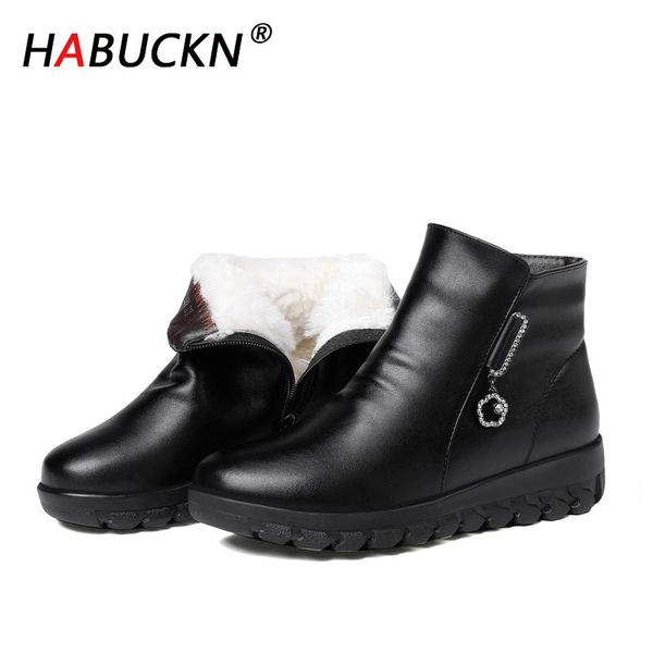 habuckn new snow boots wool women warm shoes plush ankle fashion boots platform women winter shoes large size 35-43, Black
habuckn new snow boots wool women warm shoes plush ankle fashion boots platform women winter shoes large size 35-43, Black