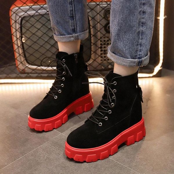 lucyever 2020 autumn chunky platform boots women fashion hidden heels ankle boots woman black red lace up casual sneakers mujer #hg3j
lucyever 2020 autumn chunky platform boots women fashion hidden heels ankle boots woman black red lace up casual sneakers mujer #hg3j