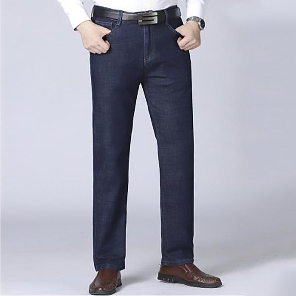 men's jeans for men mid-waist stretch male n46 washed denim long trousers pants, Blue
men's jeans for men mid-waist stretch male n46 washed denim long trousers pants, Blue
