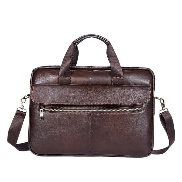 men's briefcase cowhide lapbag messenger bag men's messenger business