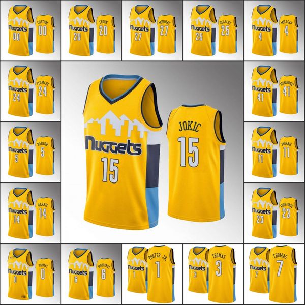 men denver nuggets nikola jokic jamal murray will barton paul millsap gary harris statement nba gold custom jersey, Black
men denver nuggets nikola jokic jamal murray will barton paul millsap gary harris statement nba gold custom jersey, Black