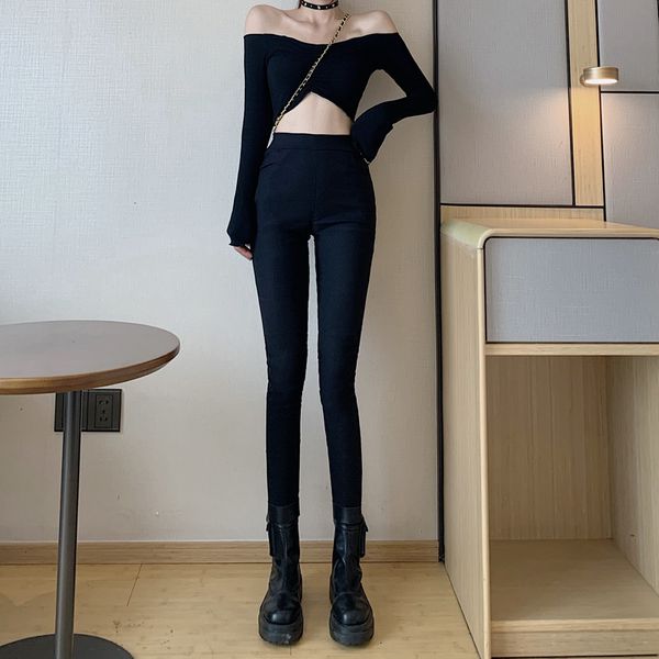 tight leggings women wear high waist in autumn, sports show thin leggings, black elastic magic pants
tight leggings women wear high waist in autumn, sports show thin leggings, black elastic magic pants