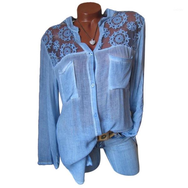 womens blouse casual long sleeve patchwork lace v-neck baggy cotton linen pockets shirt ladies 1, White
womens blouse casual long sleeve patchwork lace v-neck baggy cotton linen pockets shirt ladies 1, White