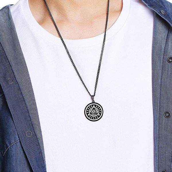 the one eye of god all seeing men's necklace pendant protection jewelry 24inch chain, Silver
the one eye of god all seeing men's necklace pendant protection jewelry 24inch chain, Silver
