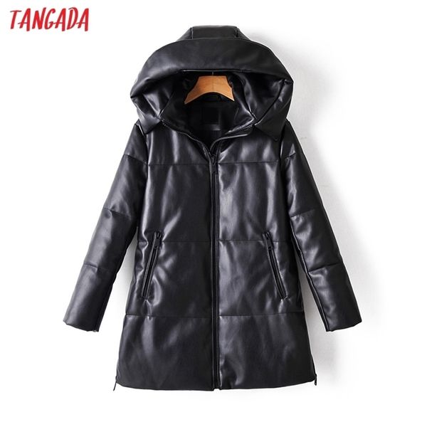 tangada winter women pu leather long hood parkas thick pockets female elegant pu overcoat am20 201210, Black
tangada winter women pu leather long hood parkas thick pockets female elegant pu overcoat am20 201210, Black