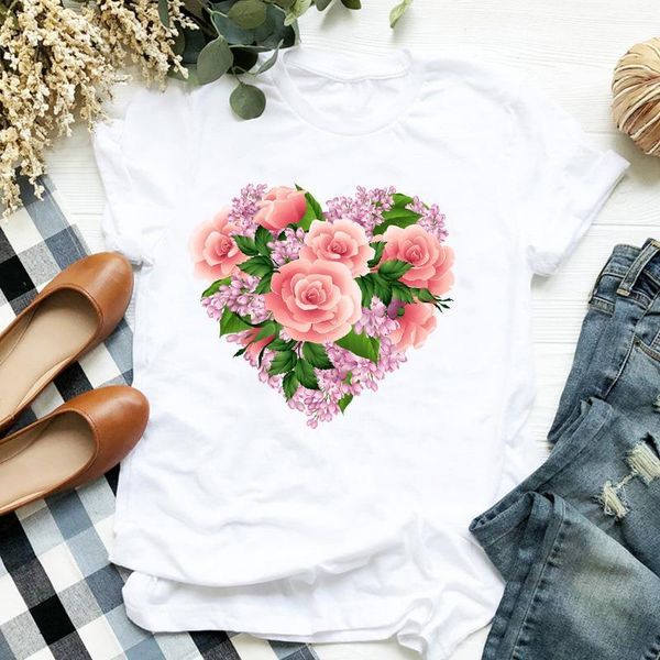 women lady floral flower short sleeve clothing fashion print ladies t tee womens shirt clothes tshirt female graphic t-shirt, White
women lady floral flower short sleeve clothing fashion print ladies t tee womens shirt clothes tshirt female graphic t-shirt, White