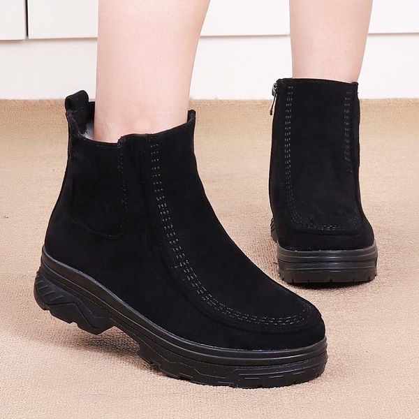 2020 winter women's 2020 comfortable women new style for ankle designer shoes mujer boots e3h5, Black