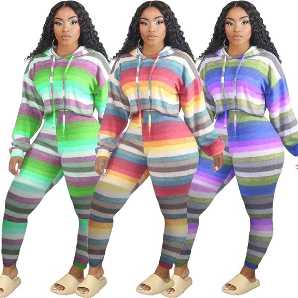 casual women two piece set fashion colorful striped long sleeve hooded 2pcs tracksuits designer woman clothes, White
casual women two piece set fashion colorful striped long sleeve hooded 2pcs tracksuits designer woman clothes, White