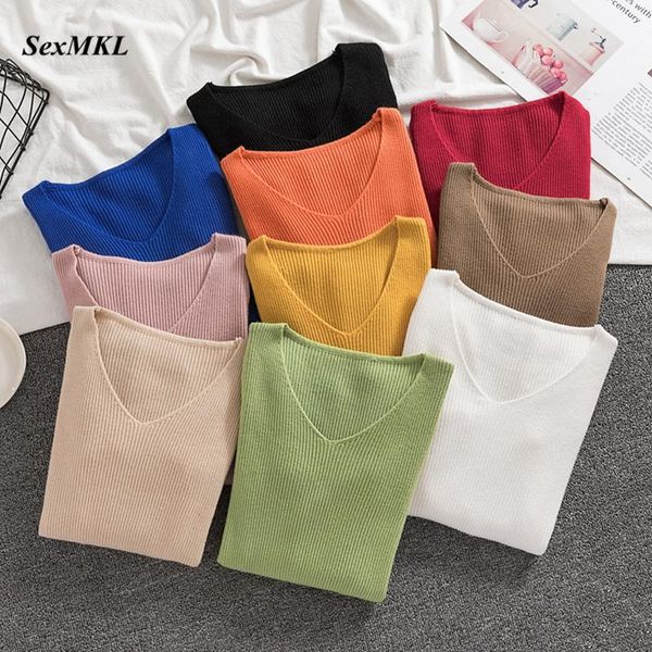 women's sweaters women causal autumn winter 2021 fashion v neck knitted white pullovers korean clothes black pink basic sweater, White;black
women's sweaters women causal autumn winter 2021 fashion v neck knitted white pullovers korean clothes black pink basic sweater, White;black