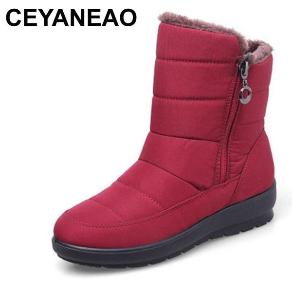 ceyaneaooversized snow boots snow boots for women winter non-slip winter for women shoes 2020 bootse2181, Black