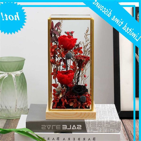 immortal rose cover display ornament flower box glass greenhouse diy gift 
immortal rose cover display ornament flower box glass greenhouse diy gift