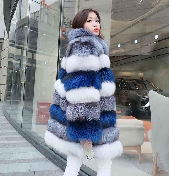 2020 winter women's new 100% natural in the long section thick warm coat fashion real fox fur coatx1019, Black
2020 winter women's new 100% natural in the long section thick warm coat fashion real fox fur coatx1019, Black