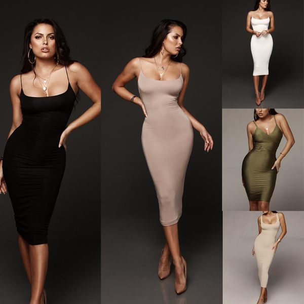 women dress new women's bandage dresses bodycon sleeveless solid knee-length evening party club midi dress, Black;gray
women dress new women's bandage dresses bodycon sleeveless solid knee-length evening party club midi dress, Black;gray