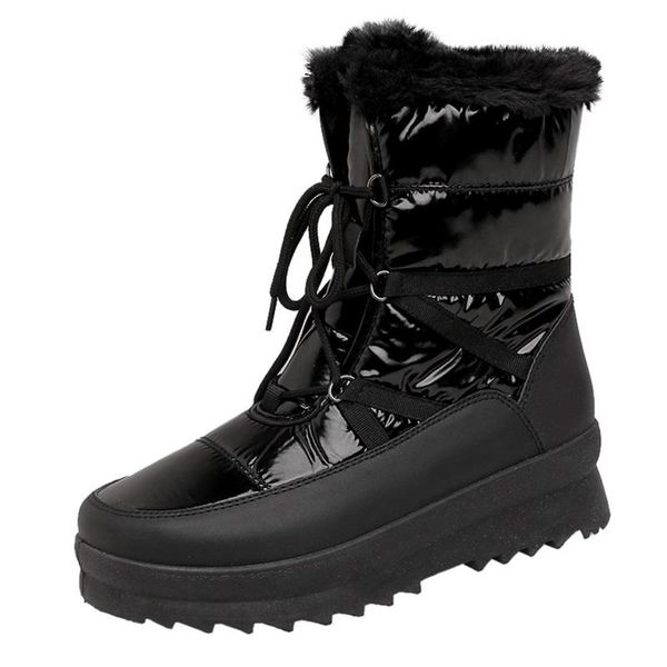 boots platform snow for women shoes fashion waterproof warm plush lace-up footwear height increasing ankle woman, Black
boots platform snow for women shoes fashion waterproof warm plush lace-up footwear height increasing ankle woman, Black