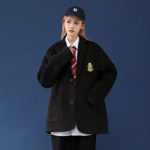 2021 women's casual oversize winter new woman woolen coats japanese style jk jackets thicken warm clothing 8ldp, Black;brown
2021 women's casual oversize winter new woman woolen coats japanese style jk jackets thicken warm clothing 8ldp, Black;brown