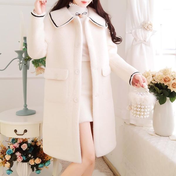autumn and winter new korean version of sweet mink velvet women's small fragrance wind in the long woolen woolen coat trend1, Black
autumn and winter new korean version of sweet mink velvet women's small fragrance wind in the long woolen woolen coat trend1, Black