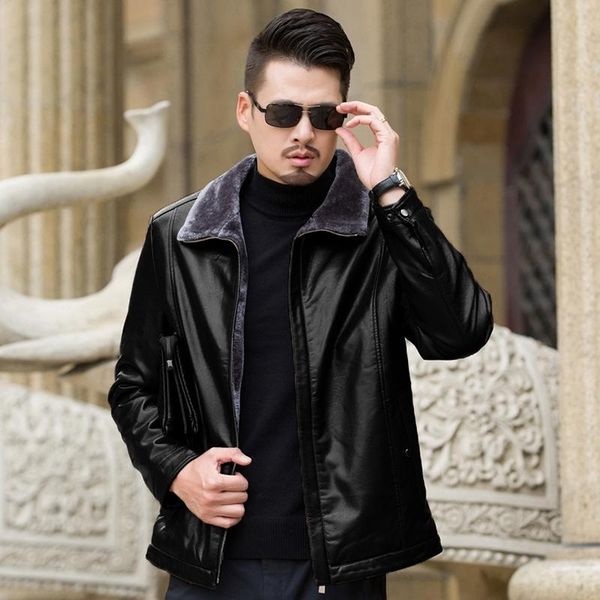 men's fur & faux autumn and large winter dad loaded with fat to increase size of the clothes lapel warm coat 6xl, Black
men's fur & faux autumn and large winter dad loaded with fat to increase size of the clothes lapel warm coat 6xl, Black