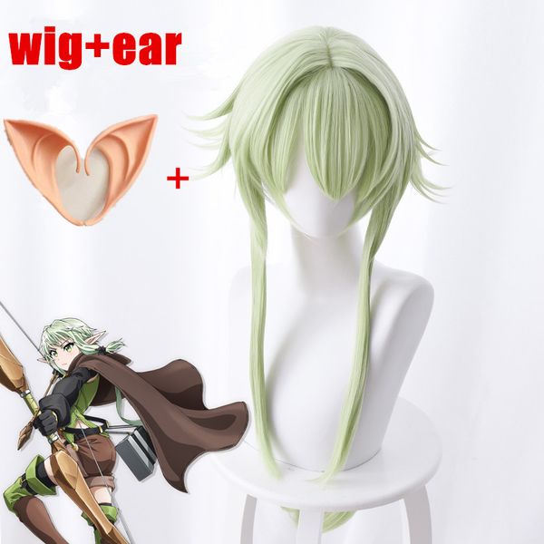 costume accessories anime goblin slayer yousei yunde cosplay wig 80cm green heat resistant synthetic hair perucas cosplay wigs elf ear free, Silver 
costume accessories anime goblin slayer yousei yunde cosplay wig 80cm green heat resistant synthetic hair perucas cosplay wigs elf ear free, Silver