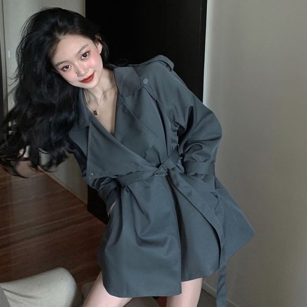 fall 2020 new loose sleeve medium long windbreaker coat casual versatile women's fashion
fall 2020 new loose sleeve medium long windbreaker coat casual versatile women's fashion