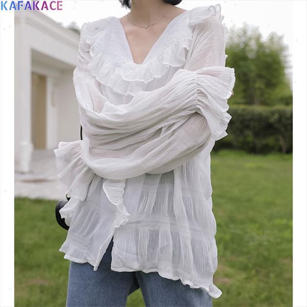 2021 women t shirt linen blouse ruffles white lace v neck vintage blouse summer loose casual shirts spring style shirts
2021 women t shirt linen blouse ruffles white lace v neck vintage blouse summer loose casual shirts spring style shirts