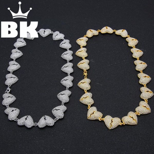 the bling king heart chain pendant iced out custom charm necklace cubic, Silver
the bling king heart chain pendant iced out custom charm necklace cubic, Silver