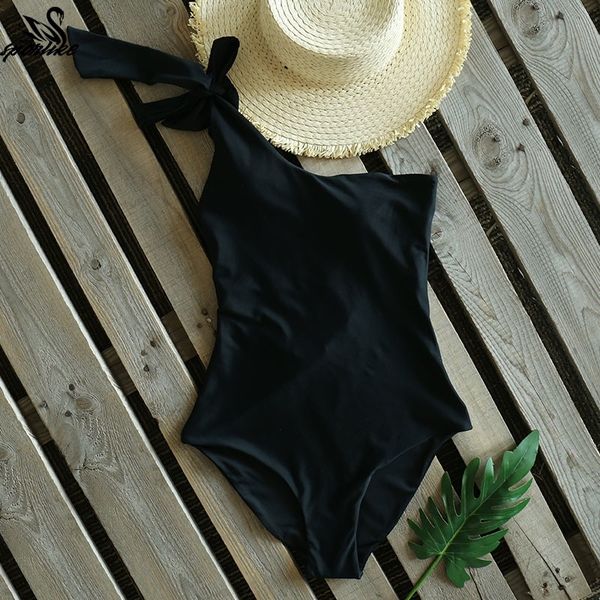 piece one shoulder bandage swimsuit women solid swimwear backless bathing suit beachwear monokini swim y200824, White;black
piece one shoulder bandage swimsuit women solid swimwear backless bathing suit beachwear monokini swim y200824, White;black
