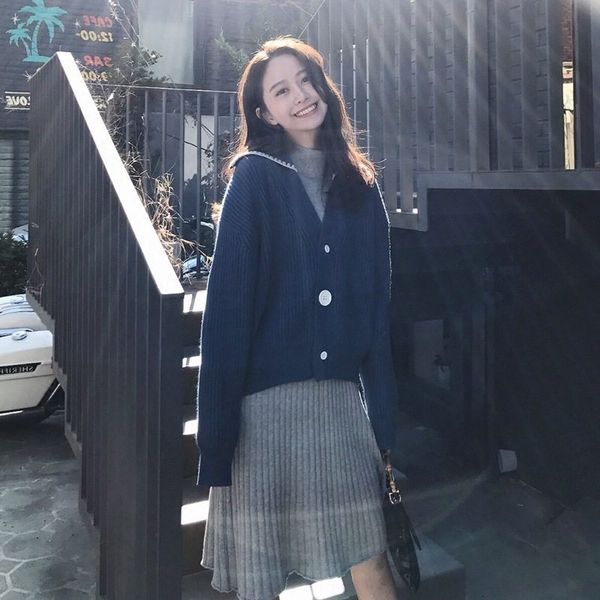 autumn and winter 2020 new coat women's korean coat sweater version of loose and lazy sweater cardigan student vjlpo, White;black
autumn and winter 2020 new coat women's korean coat sweater version of loose and lazy sweater cardigan student vjlpo, White;black