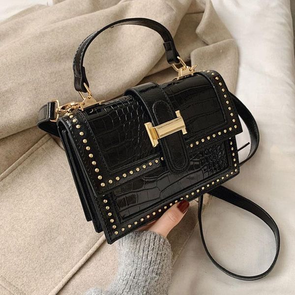 small crossbody bags for women 2020 new crocodile pattern shoulder messenger bag vingtage rivet decorate mini handbags
small crossbody bags for women 2020 new crocodile pattern shoulder messenger bag vingtage rivet decorate mini handbags