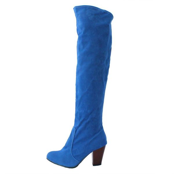 fashionable women's round toe slippery skinned over-the-knee boots size 34-43 square heel solid solid color suede rider boots, Black
fashionable women's round toe slippery skinned over-the-knee boots size 34-43 square heel solid solid color suede rider boots, Black