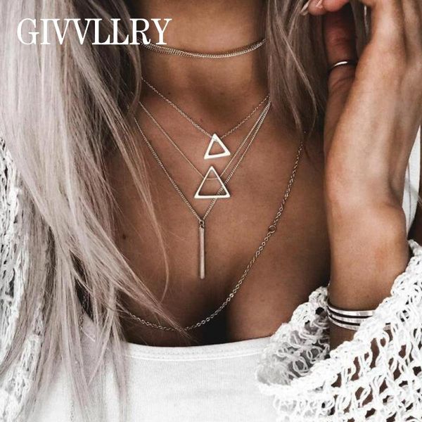 chains hollow triangle geometric bar pendant choker necklaces for women sweater necklace kolye, Silver
chains hollow triangle geometric bar pendant choker necklaces for women sweater necklace kolye, Silver