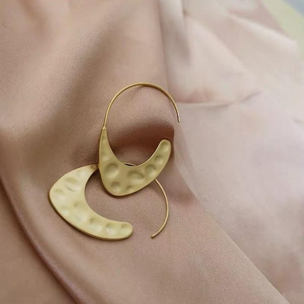 new trend hammered earrings for womens gold color metal alloy jewelry geometric hoop boho statement earrings, Silver
new trend hammered earrings for womens gold color metal alloy jewelry geometric hoop boho statement earrings, Silver