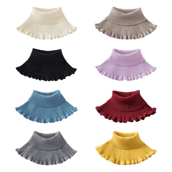 women turtleneck ribbed knitted false fake collar 2020 lady winter windproof sunscreen solid color ruffles detachable scarf wrap, Blue;gray
women turtleneck ribbed knitted false fake collar 2020 lady winter windproof sunscreen solid color ruffles detachable scarf wrap, Blue;gray