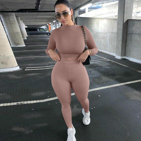 women's tracksuits skinny sports women autumn fitness outfits 2021 long sleeve casual turtleneck t-shirt long pants 2 pieces sets, Gray
women's tracksuits skinny sports women autumn fitness outfits 2021 long sleeve casual turtleneck t-shirt long pants 2 pieces sets, Gray