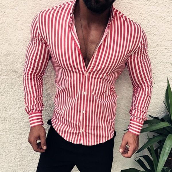 2020 men's long sleeve shirts fashion leisure male stripe printed shirts men's stylish slim clothing for men homme, White;black
2020 men's long sleeve shirts fashion leisure male stripe printed shirts men's stylish slim clothing for men homme, White;black