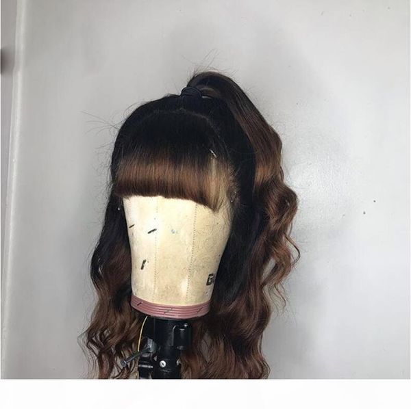 paff lace front human hair wigs ombre brown colored remy brazilian with bangs full lace wigs for women pre plucked, Black;brown
paff lace front human hair wigs ombre brown colored remy brazilian with bangs full lace wigs for women pre plucked, Black;brown
